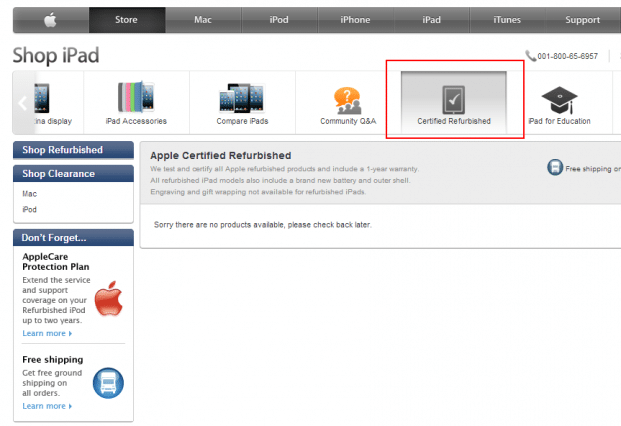iPad Special Deals - refurbish - Apple Store (Thailand)