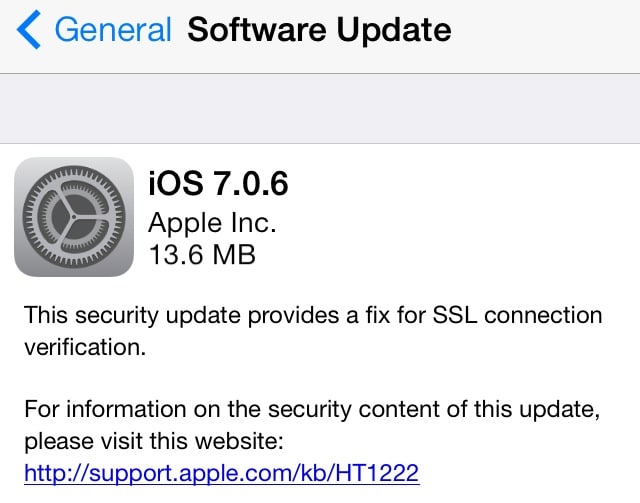 iOS 7.0.6