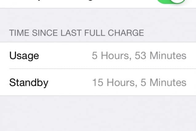 Usage and Standby
