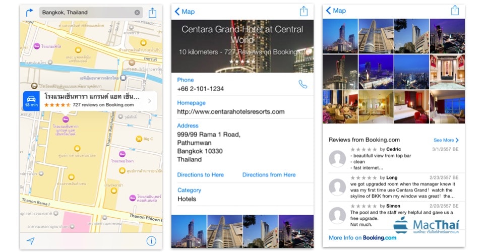 apple-maps-show-hotel-detail-review-from-booking-tripadvisor-support-thailand