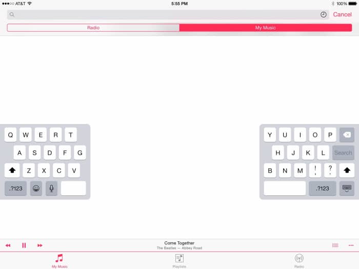 Global Search และ MiniPlayer