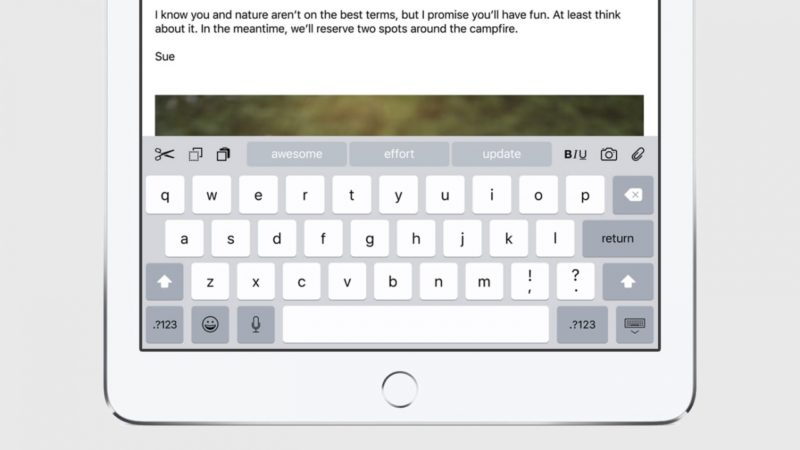 QuickType Keyboard ภาพจาก Apple