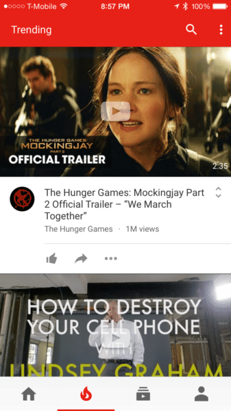 UI แบบใหม่ที่ Google กำลังทดสอบกับ YouTube บน iOS