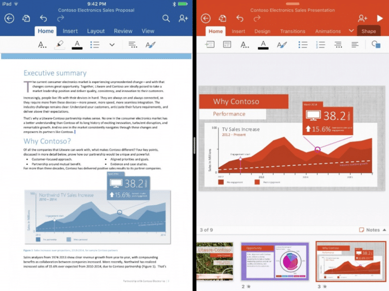 Microsoft อัพเดต Office ชุดใหญ่ รองรับ iPad Pro, iOS 9 และ watchOS 2