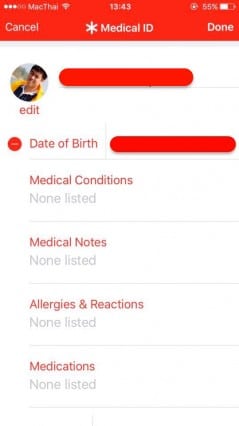 how to use medical id on iOS iPhone for emergency-3
