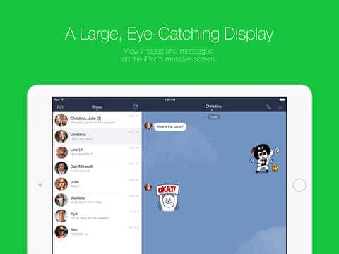 line update support ipad
