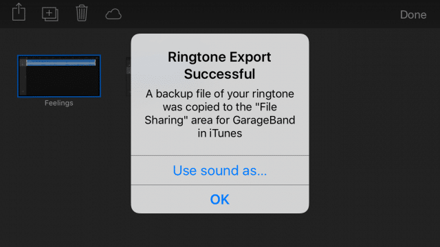 Ringtone GarageBand iOS-12