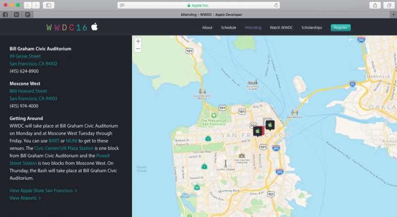 apple-wwdc-website-using-apple-maps