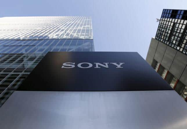 A logo of Sony Corp is seen outside its headquarters in Tokyo