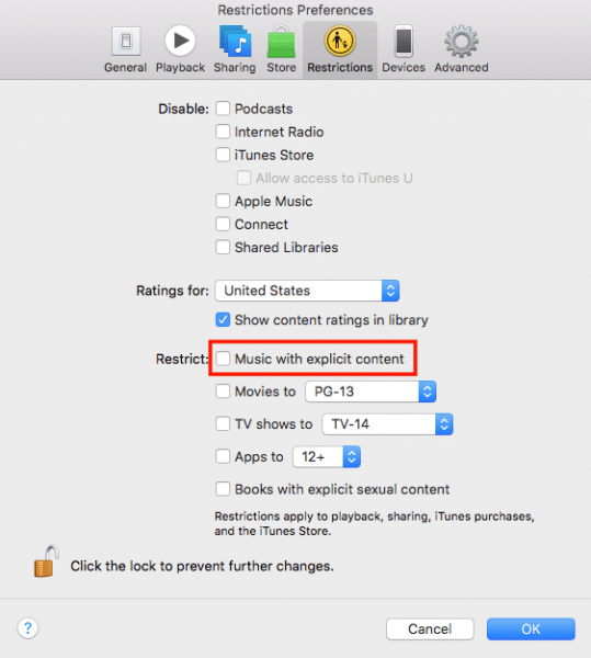 itunes-disable-explicit-content