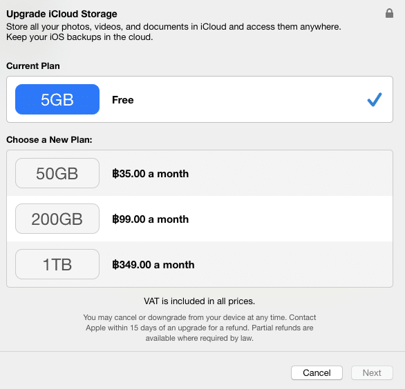 icloud-storage-plan-baht