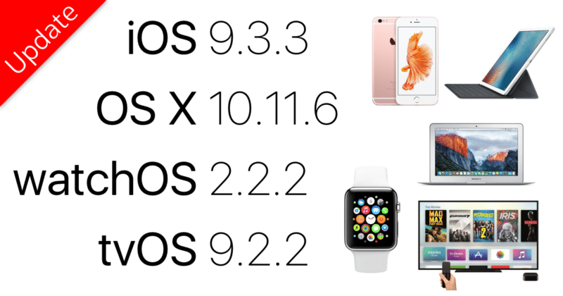 ios 9 osx watchos tvos