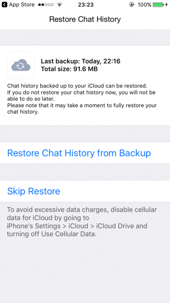 tips how to backup history chat line ios-1