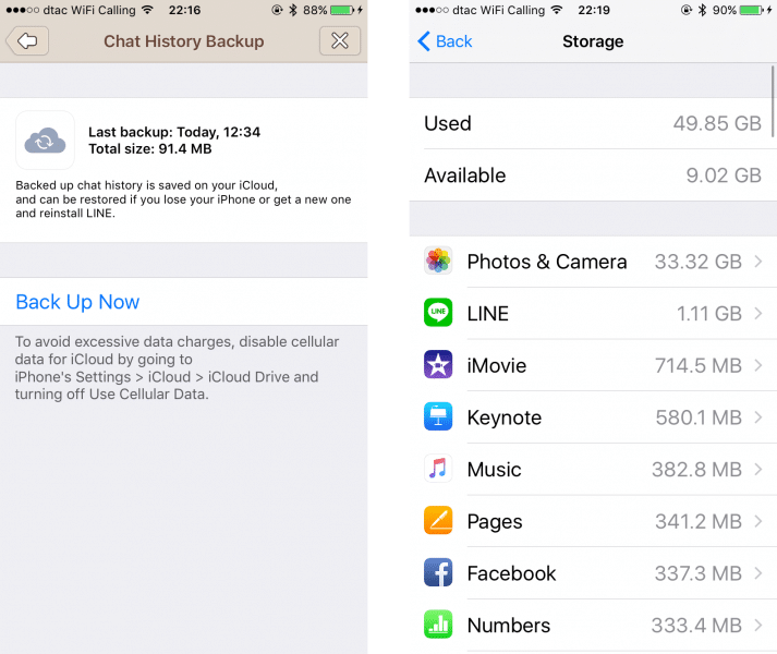 tips how to backup history chat line ios-3