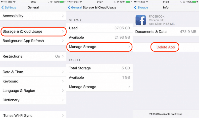 how to delete stuck loading waiting app-1