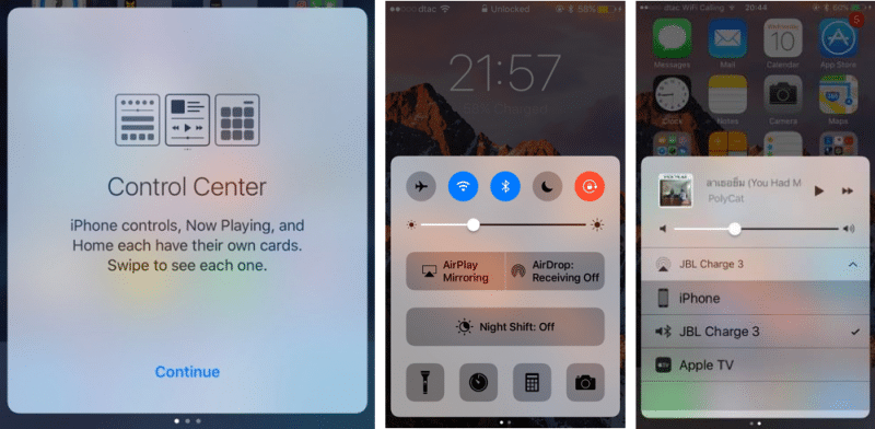 ios 10 control center