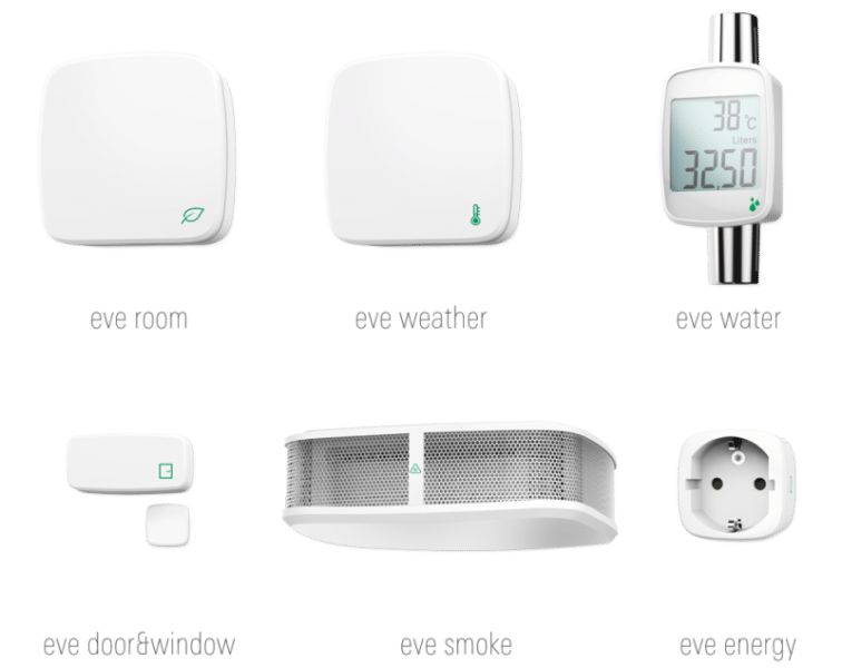 บางส่วนของผลิตภัณฑ์ที่รองรับ HomeKit ของแอปเปิล