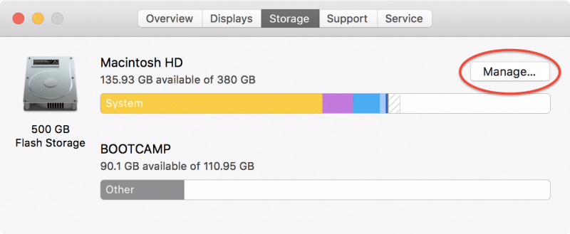 how to clear storage on mac os sierra-1