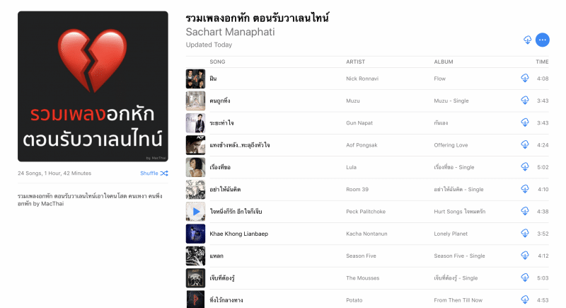 apple music broken heart playlist