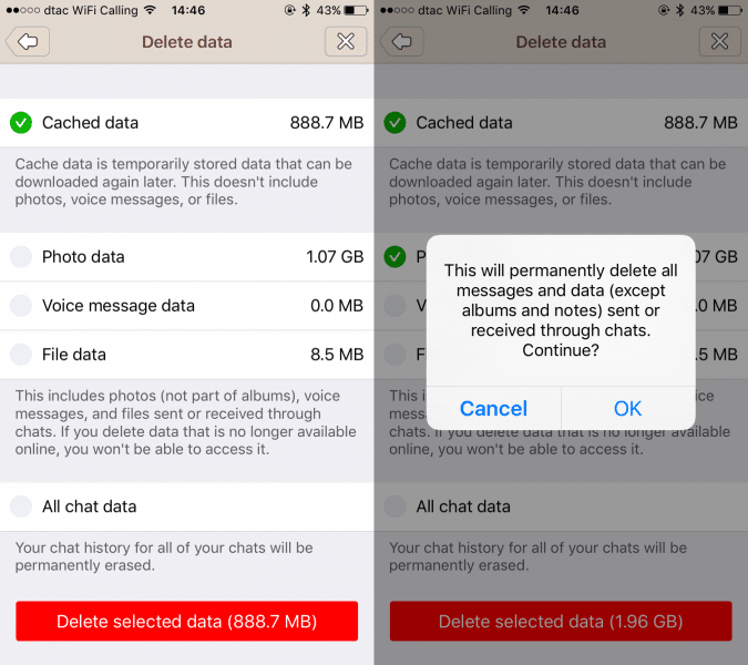 how to clear cache line ios-1