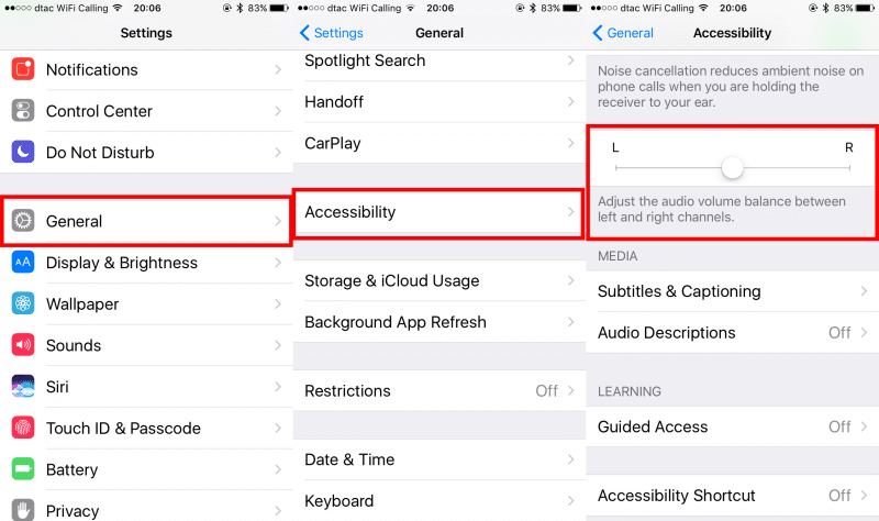 how to balance sound headphone ios macos-1
