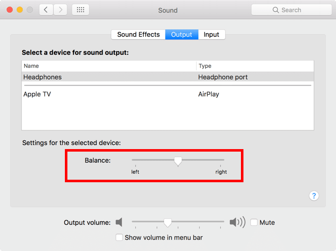 how to balance sound headphone ios macos-4