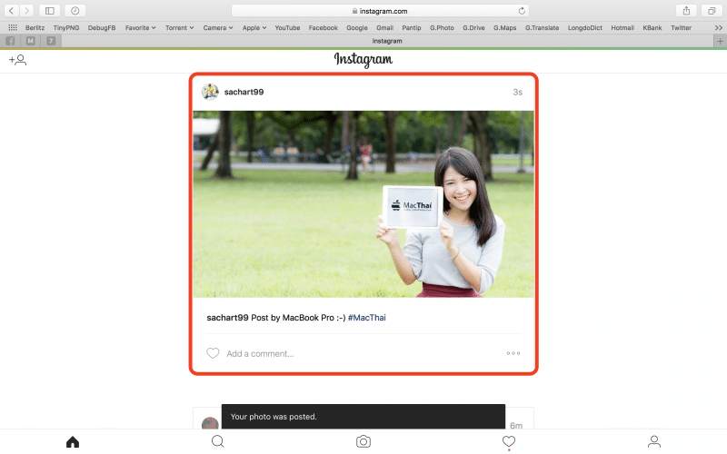 how to post photo in instagram by PC-5
