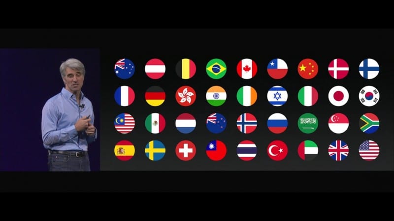 Siri รองรับภาษาต่างๆ