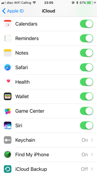 ios 11 health backup to icloud