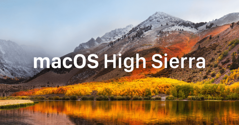 macos high sierra