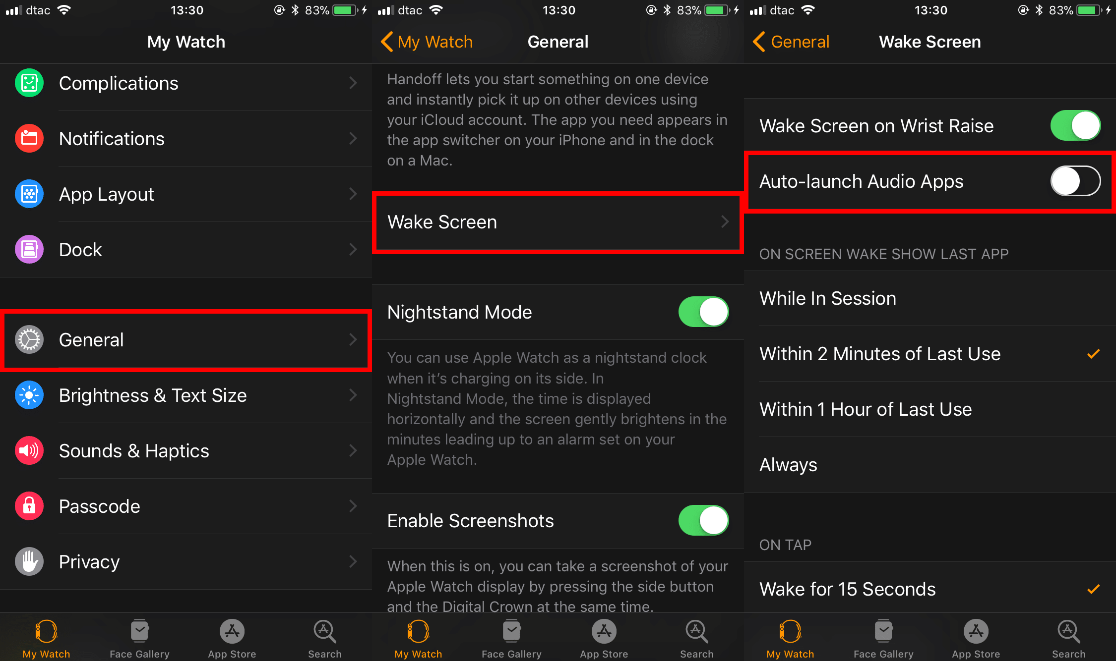 how to turn off auto-now playing watchos-3