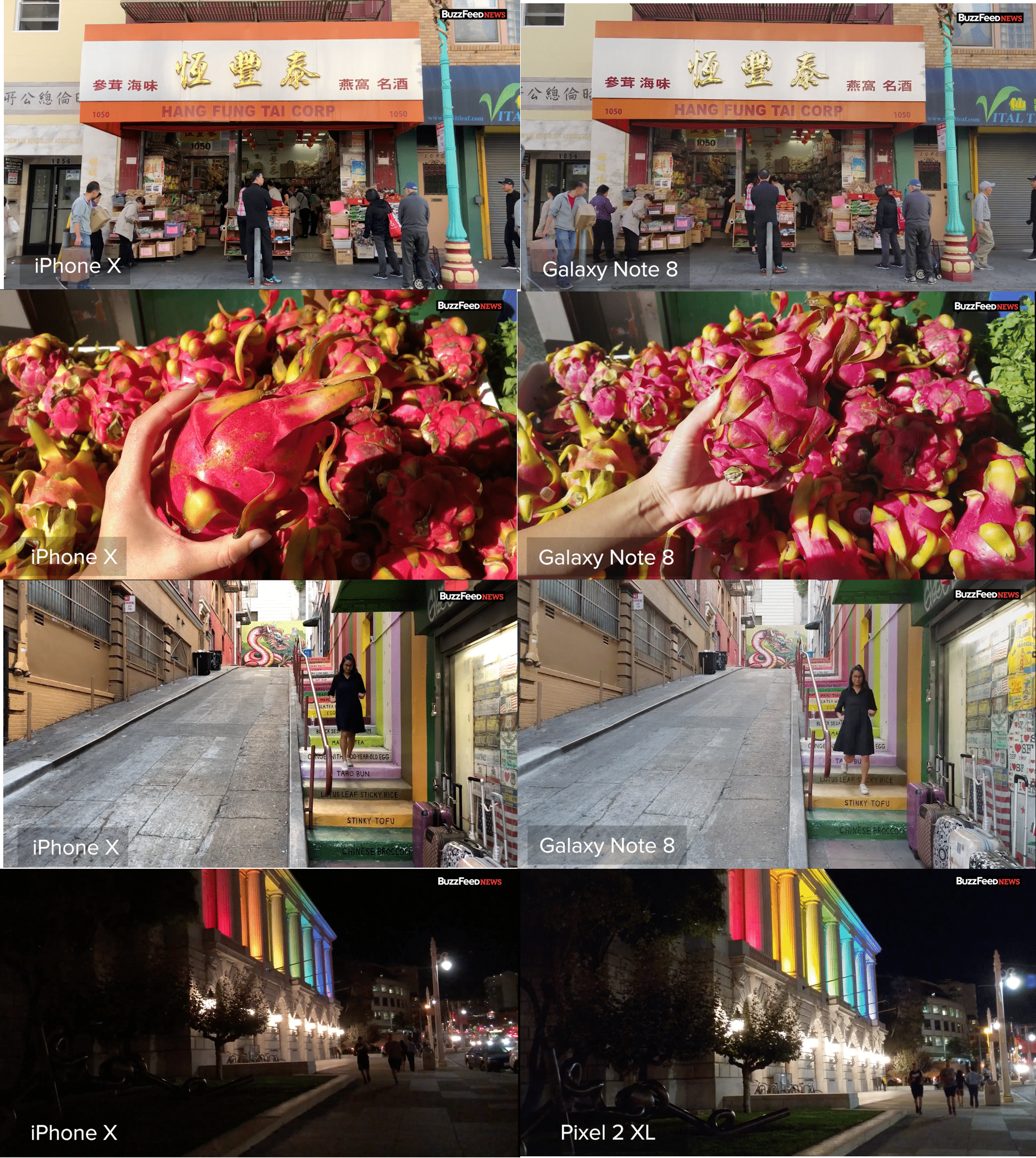 iphone x google pixel 2 xl note 8 camera test
