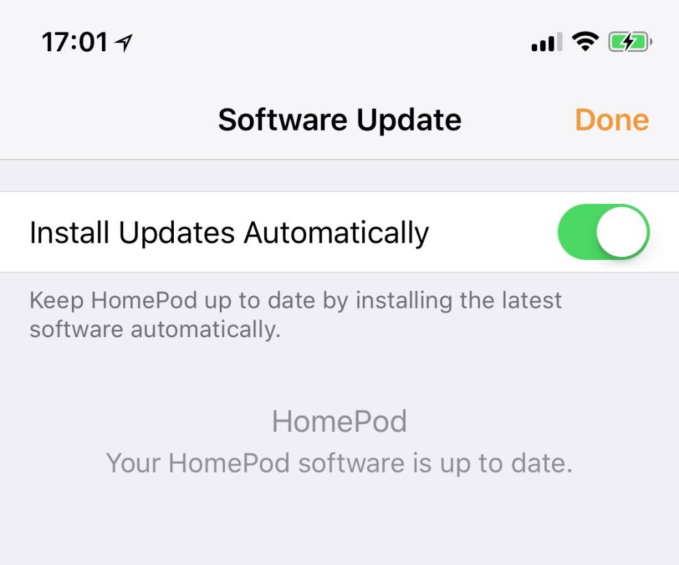 homepod software update