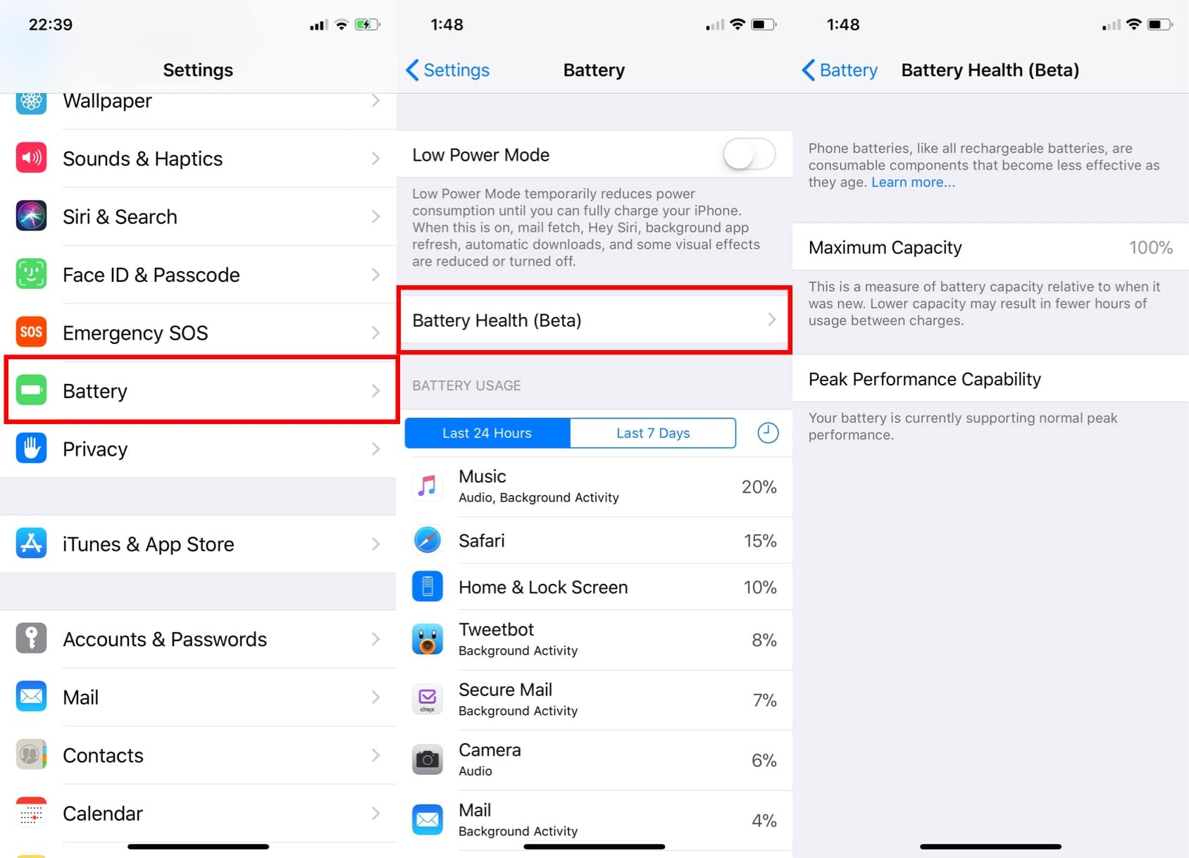 ios 11.3 beta 2 battery health