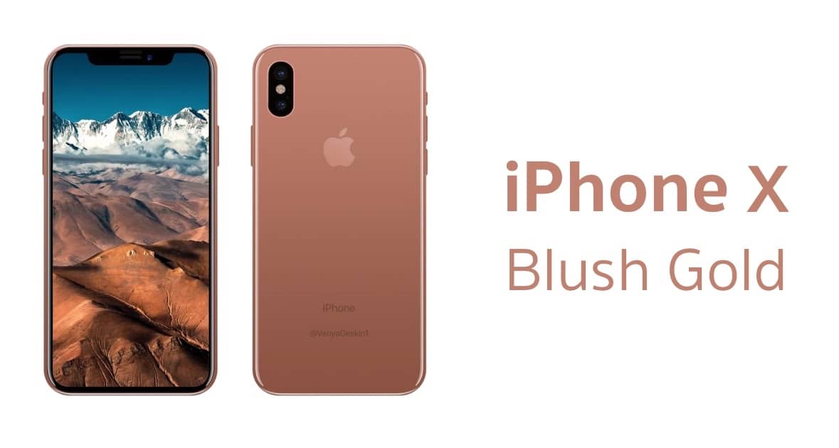 iphone x blush gold
