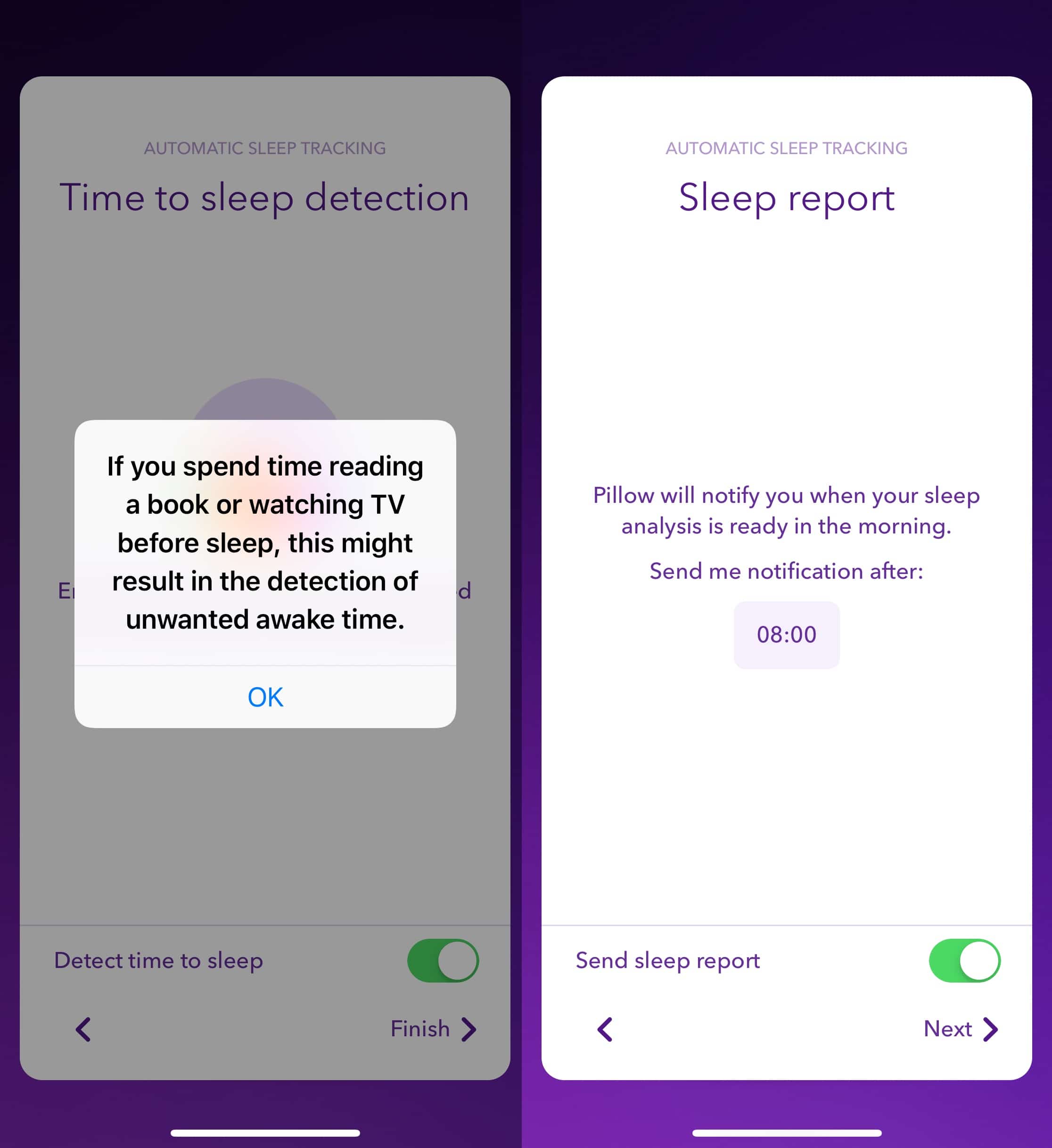 pillow 3.6 Automatic sleep tracking 1