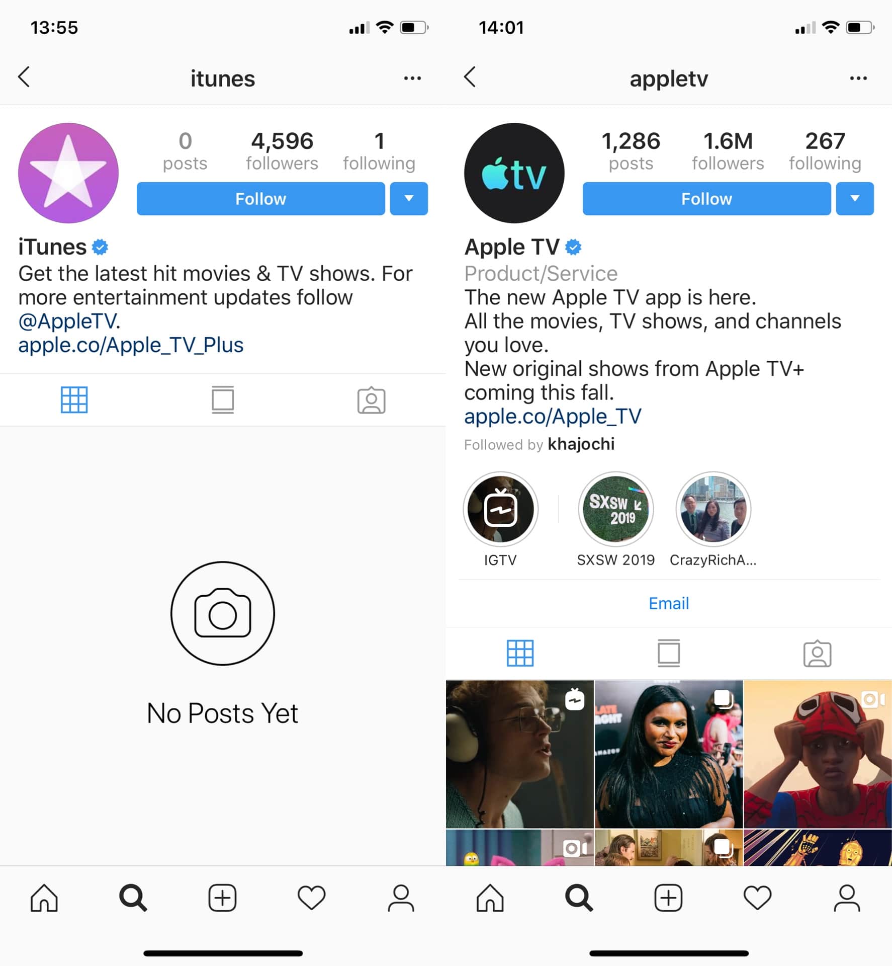 itunes instagram