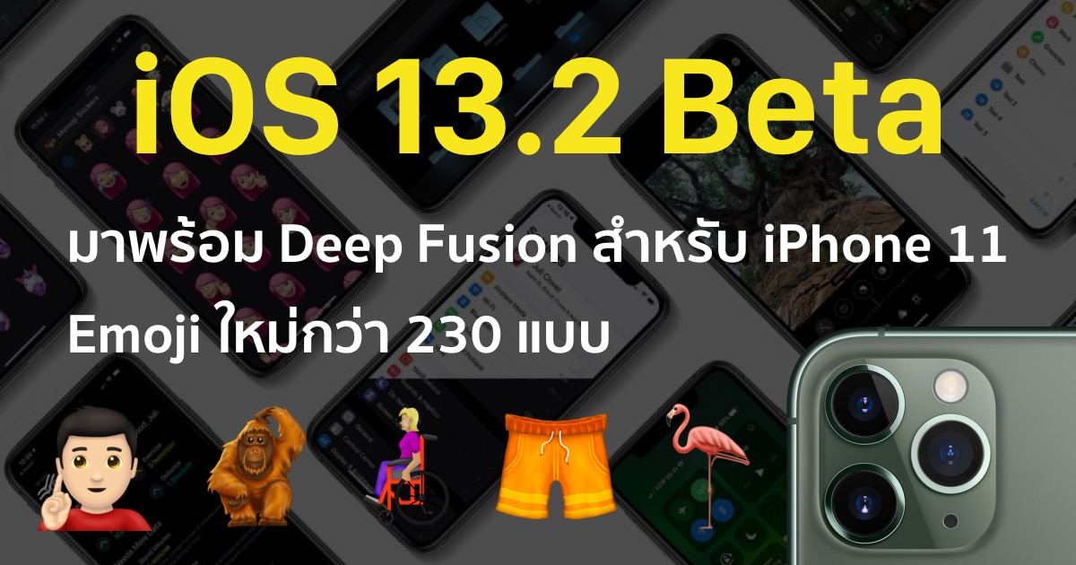 Apple ปล่อย iOS และ iPadOS 13.2 Beta ให้กับนักพัฒนาแล้ว มาพร้อม Deep ...