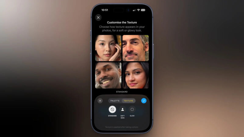 Apple แก้ข้อมูลฟีเจอร์ Texture และ Grain ใช้ได้เฉพาะ iPhone 18 Pro และ iPhone Duo เท่านั้น